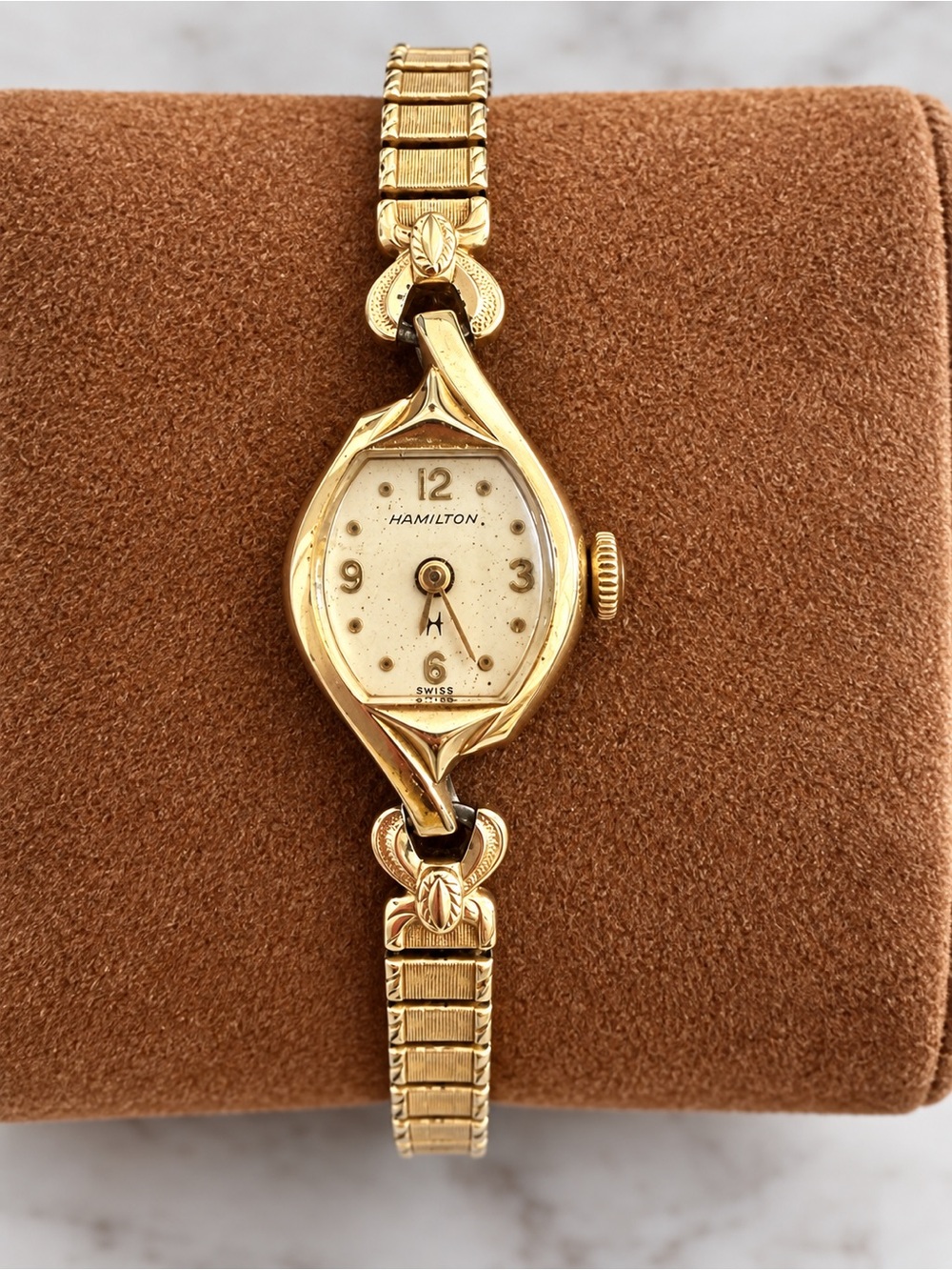 Vintage Hamilton Tress Gold Watch 10K RGP RUNNING